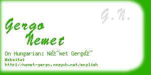 gergo nemet business card